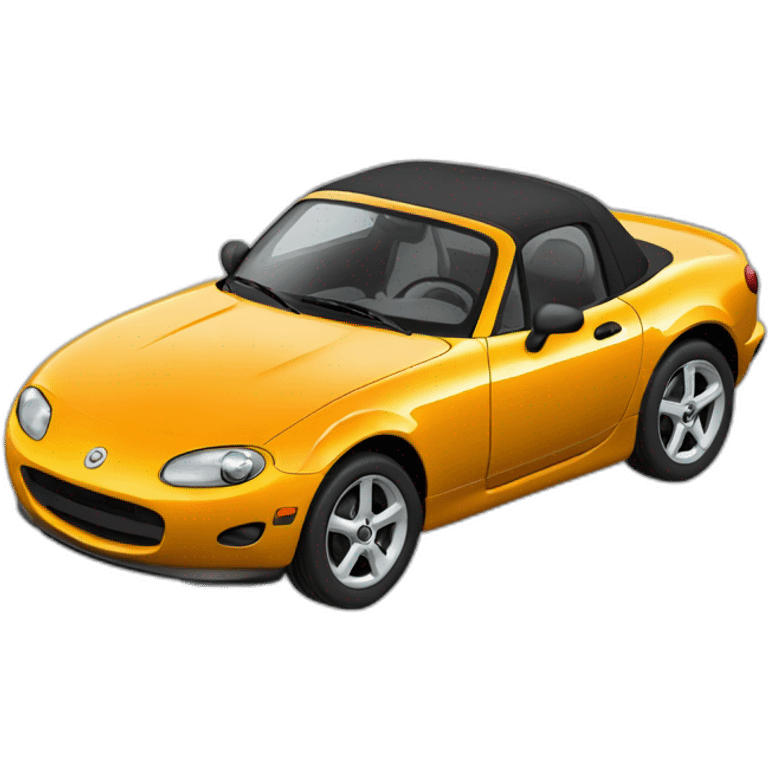 Miata car with open light emoji