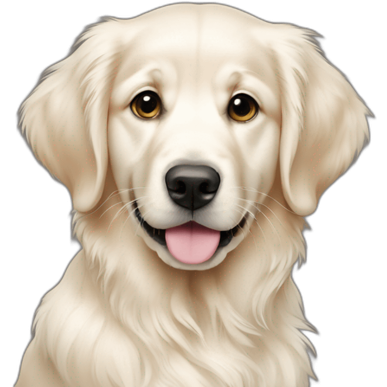 Golden retriever blanc chiot emoji