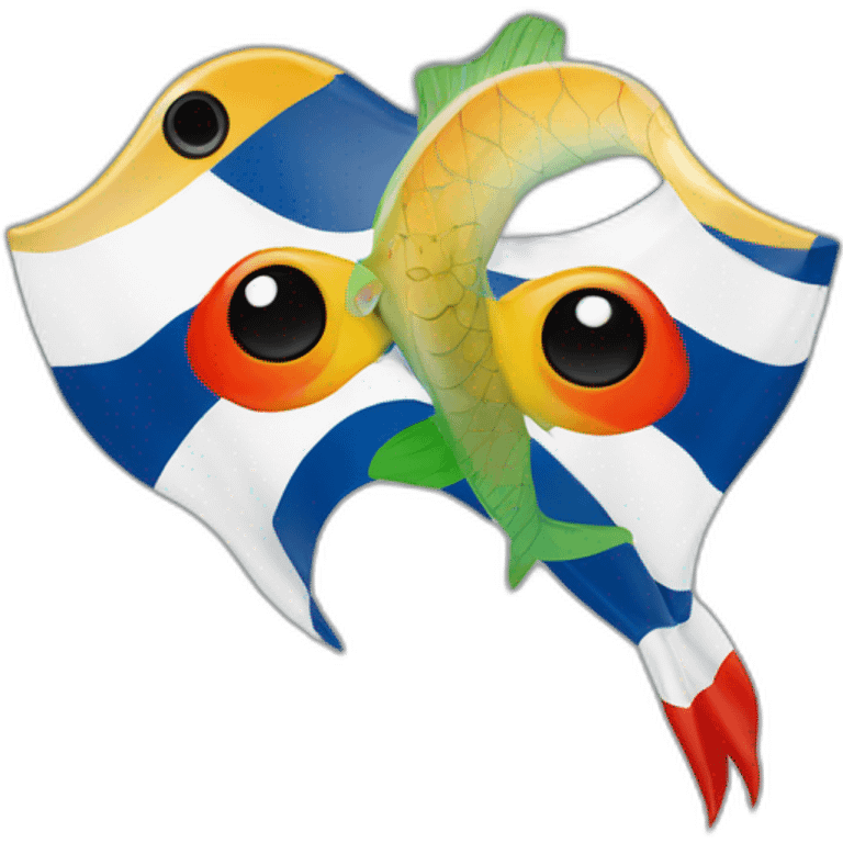 Poisson drapeau de la Guyane française emoji