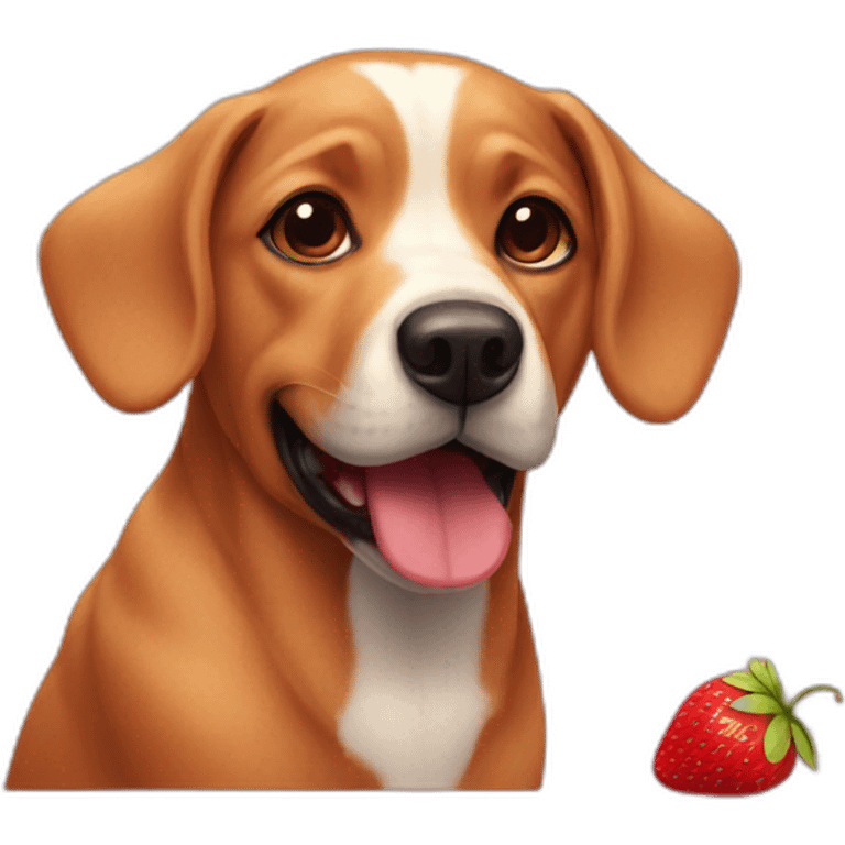 Strawberry dog emoji