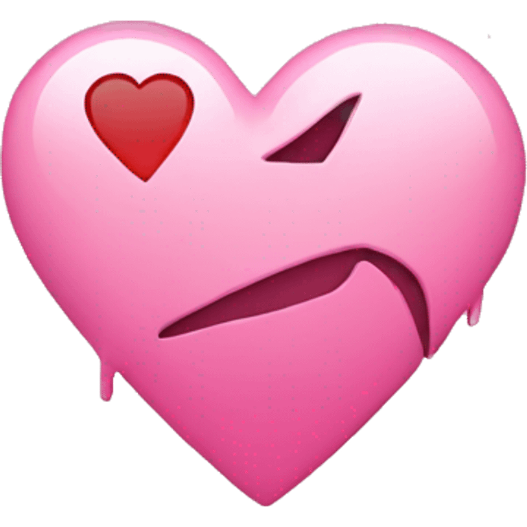 Pink broken heart emoji