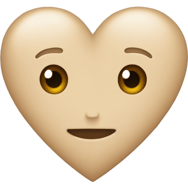 Beige heart  emoji