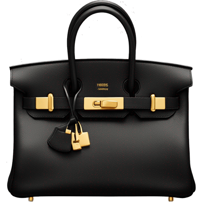 Hermès Birkin Bag black with gold hardware  emoji