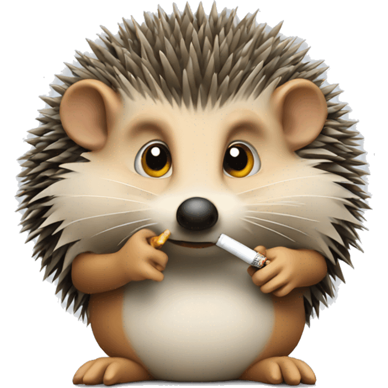 a hedgehog smoking a cigarette emoji