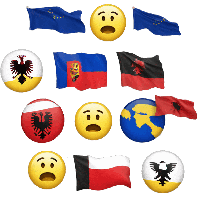 Kosovo with Albania emoji