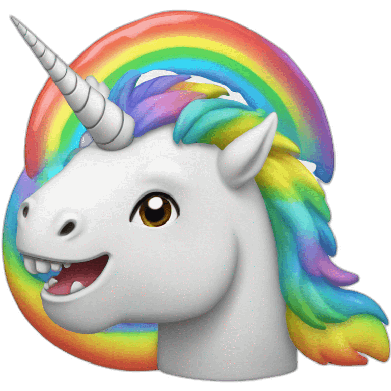 unicorn-tyrannosaurus-rainbow emoji