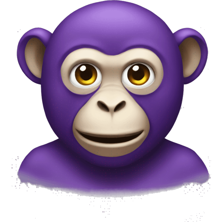 A purple monkey emoji