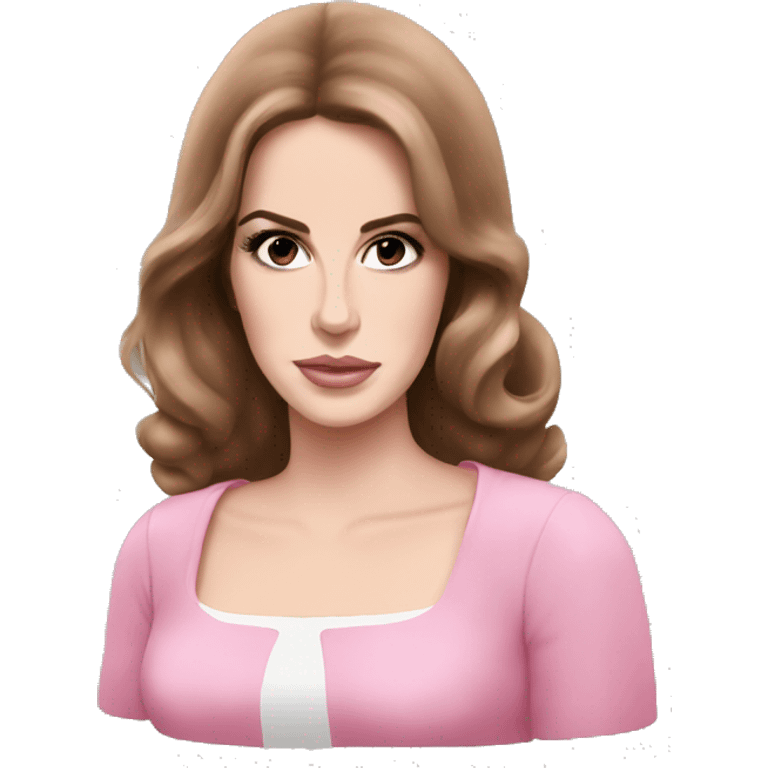 lana del rey in pink emoji