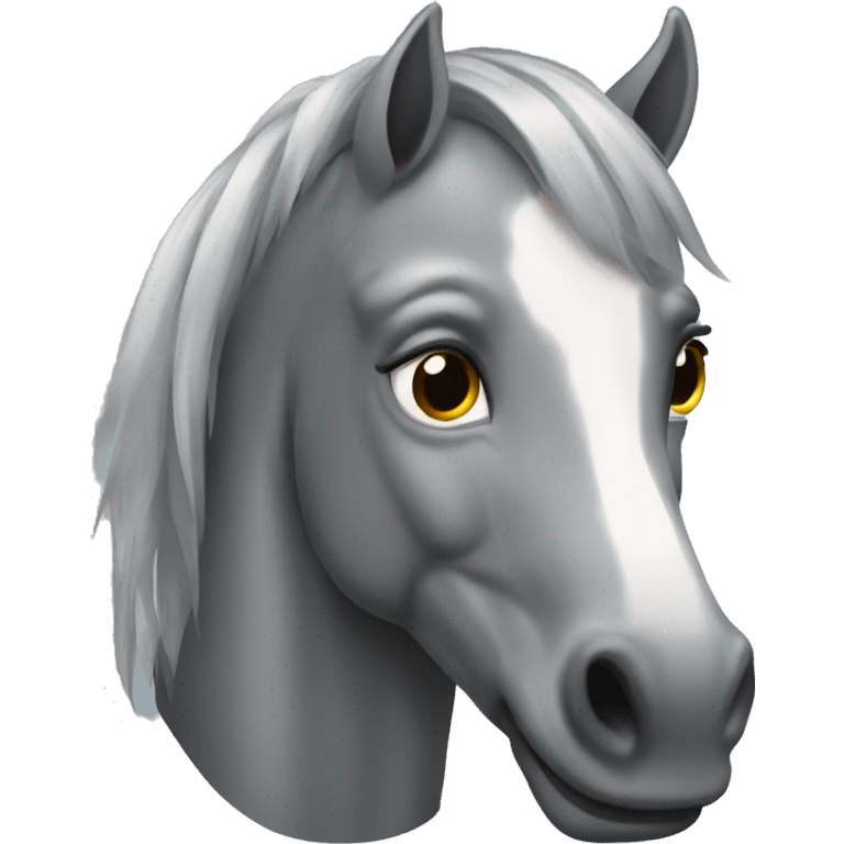 Cheval gris emoji