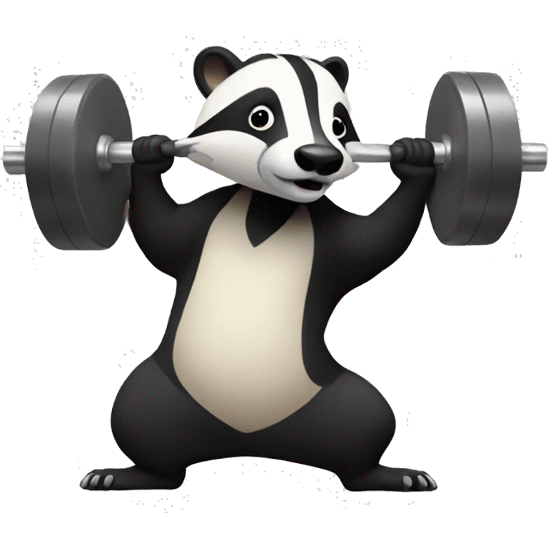 badger lifting weight emoji