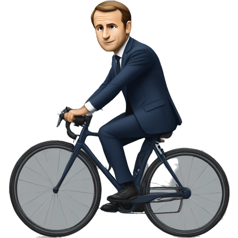 Macron sur un velo emoji