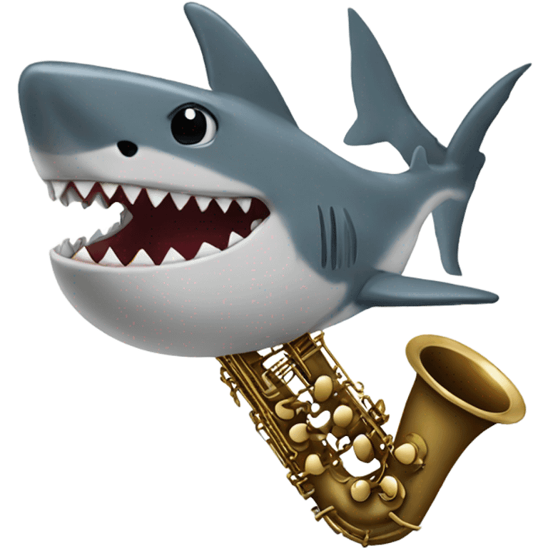 shark saxophone emoji