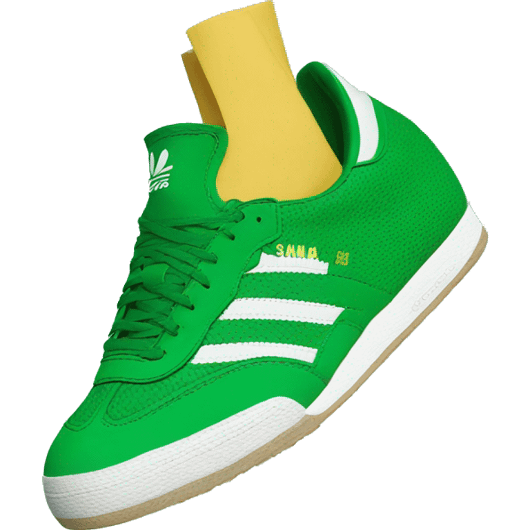 Adidas samba OG green emoji