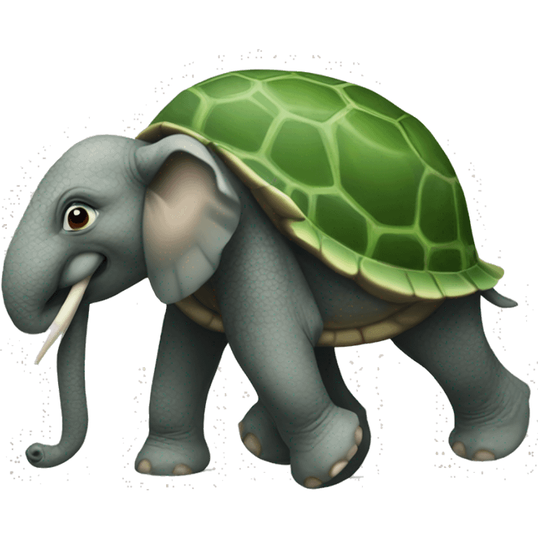 A turtle with four elephants on it back emoji