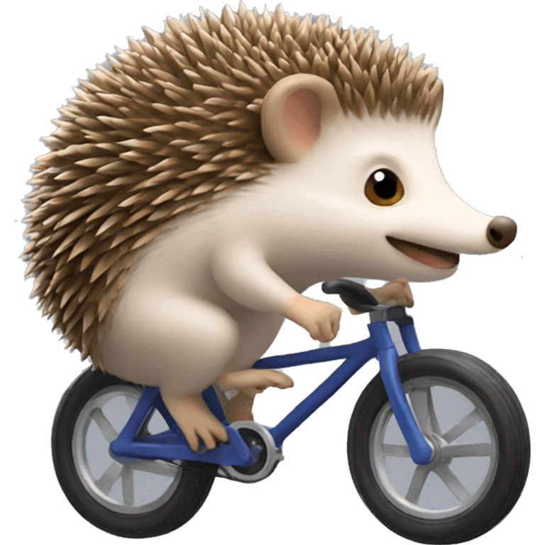 Hedgehog riding uni cycle emoji