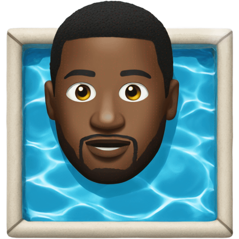 Meek mill rapper in a pool emoji