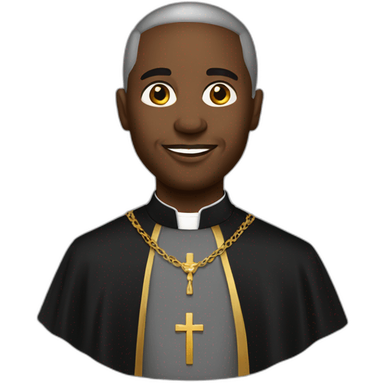 black catholic priest emoji