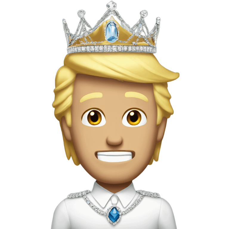 Donald Trump wearing a tiara emoji