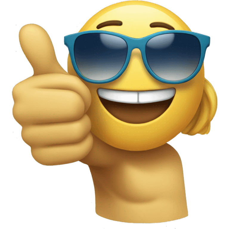 thumbs up with sunglasses emoji