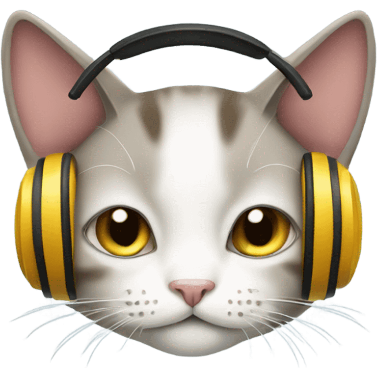 Cat with headphones  emoji