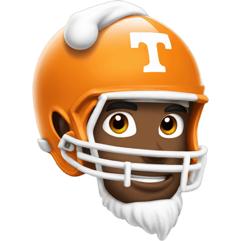 Tennessee football player wearing a Santa hat emoji