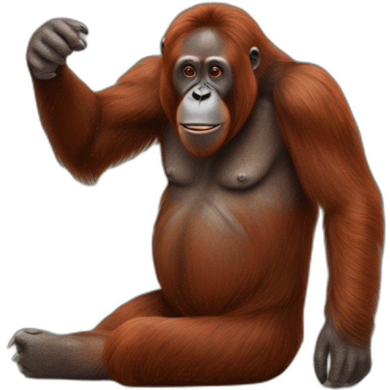 Bornean Orangutan Full Body emoji