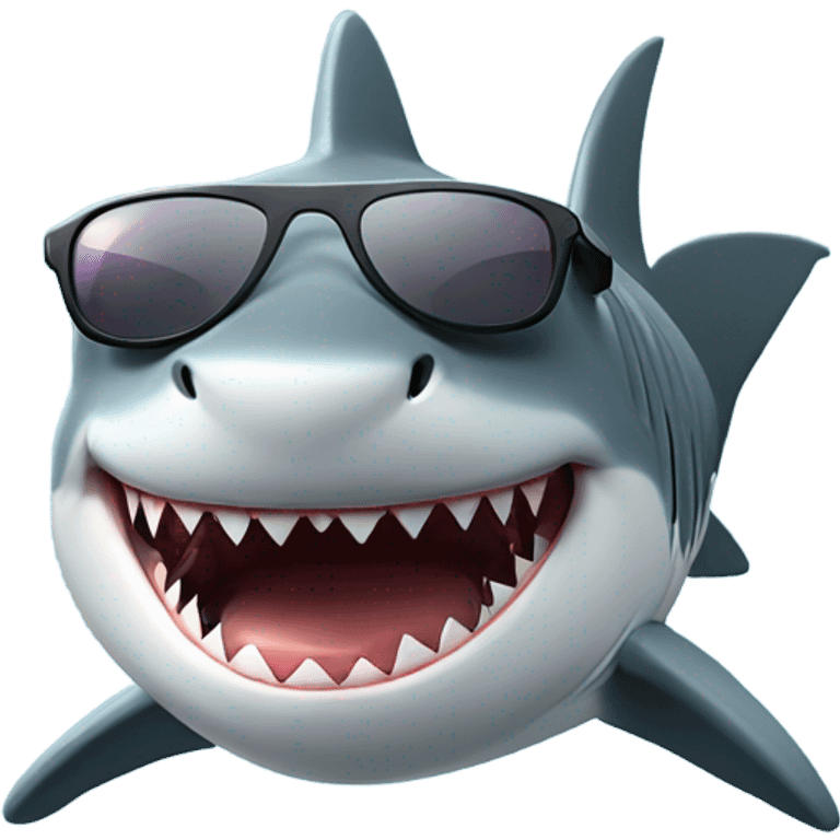 Shark with sunglasses emoji