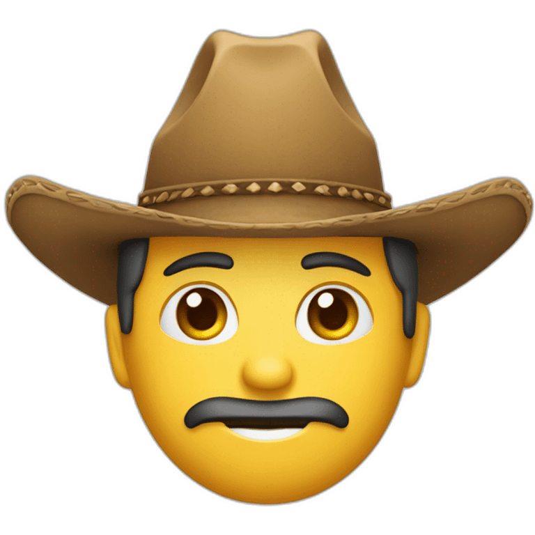 Un sombrero de vaquero solo, sin un rostro  emoji