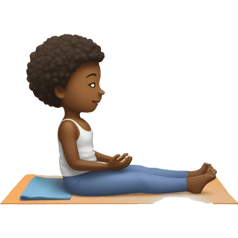 yoga kid laying down meditation emoji