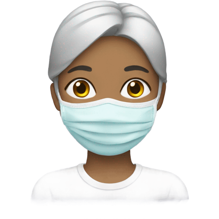 Lady with a facemask emoji