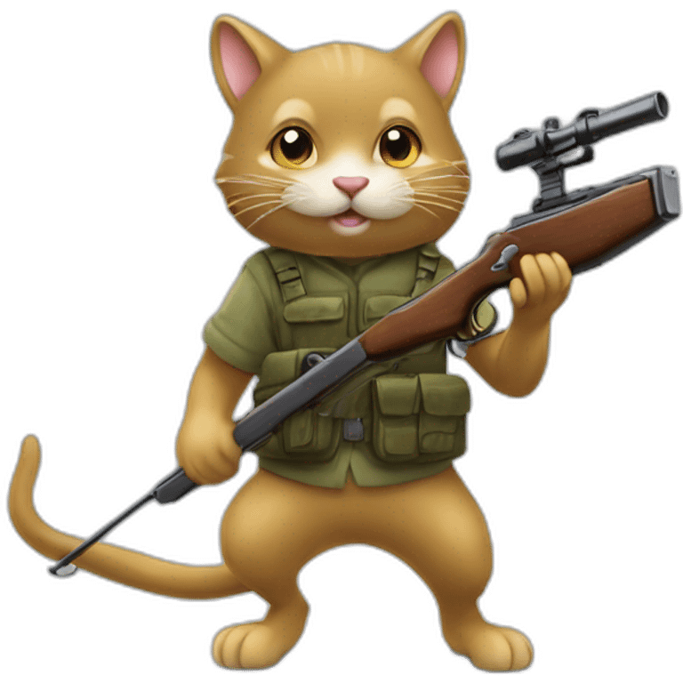 Souris qui chasse un chat emoji