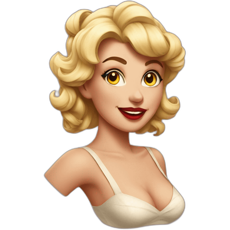 Pin-up on emoji