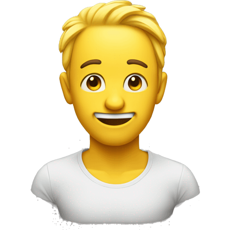 Create a yellow face emoji with a side profile looking left, with an expression that shows confusion or skepticism, similar to a 'you're weird' look emoji