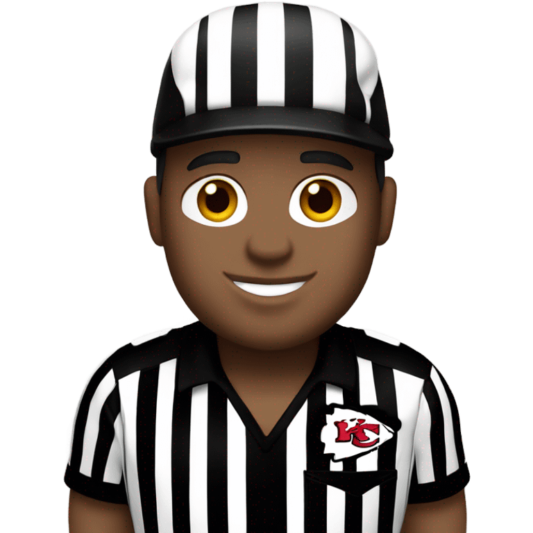 Football Ref wearing chiefs gear  emoji