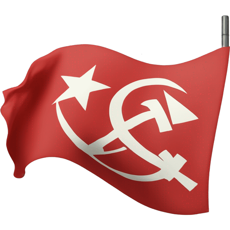 flag with the symbol of communisme, but flag like the apple ones emoji