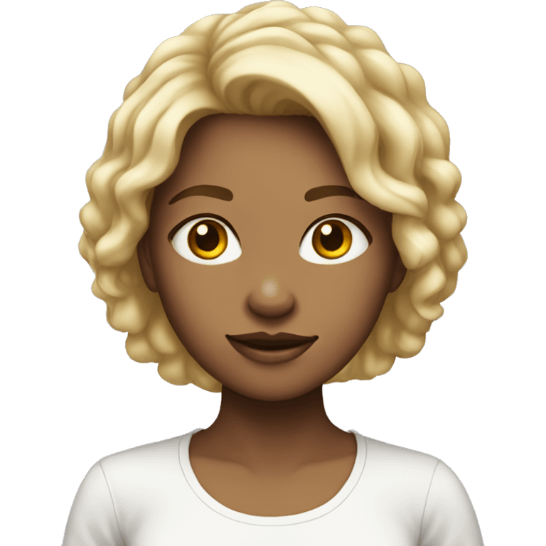 Light skinned girl in white shirt emoji