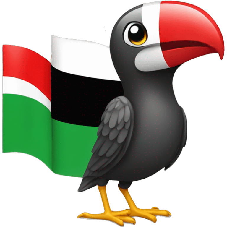 Bird with iraq flag emoji