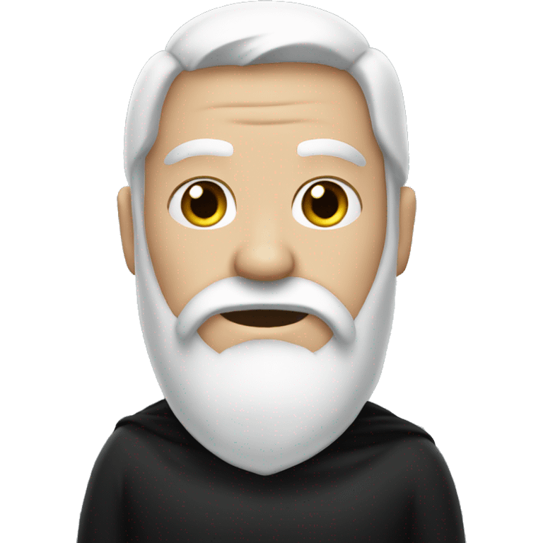 white beard, black cowl emoji