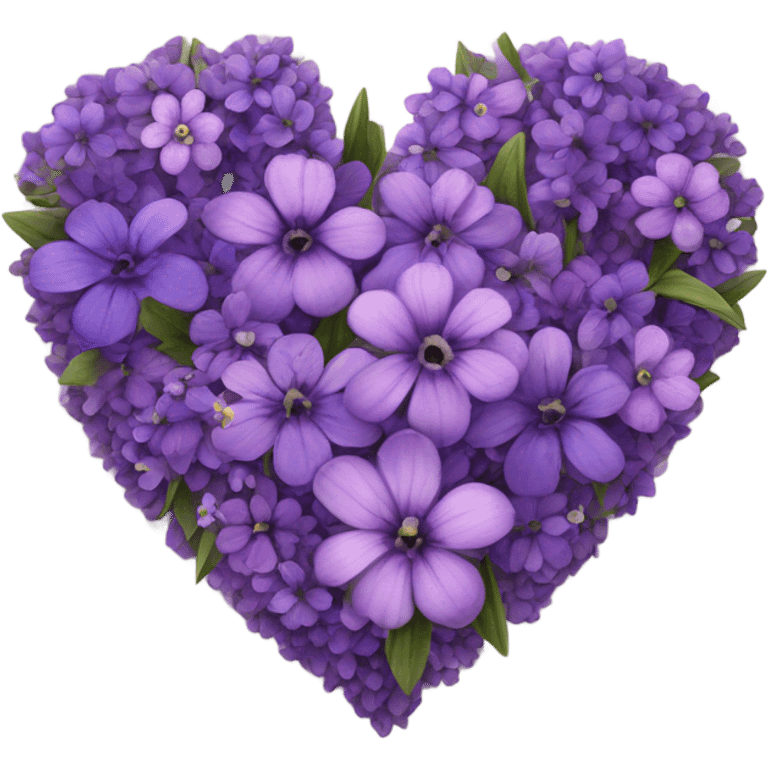 Purple floral heart emoji