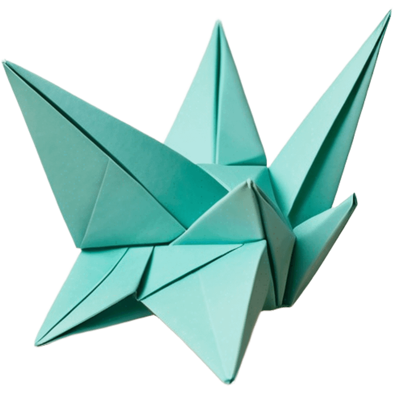 Cinematic Realistic depiction of an elegant origami creation, rendered with delicate paper textures and intricate folds, set on a minimalist background with soft, diffuse lighting that accentuates its artistic precision emoji