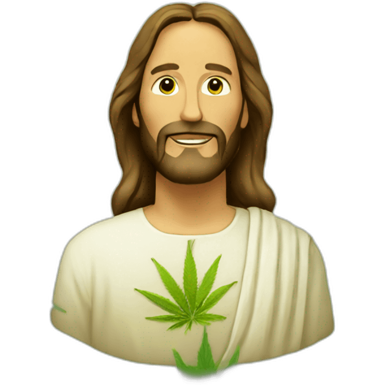 jesus promoting marijuana emoji