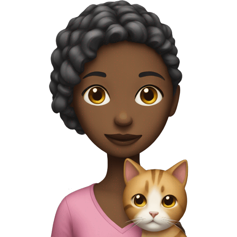 girl with cat emoji