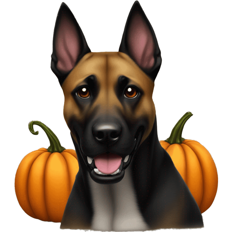 malinois halloween pumpkin emoji