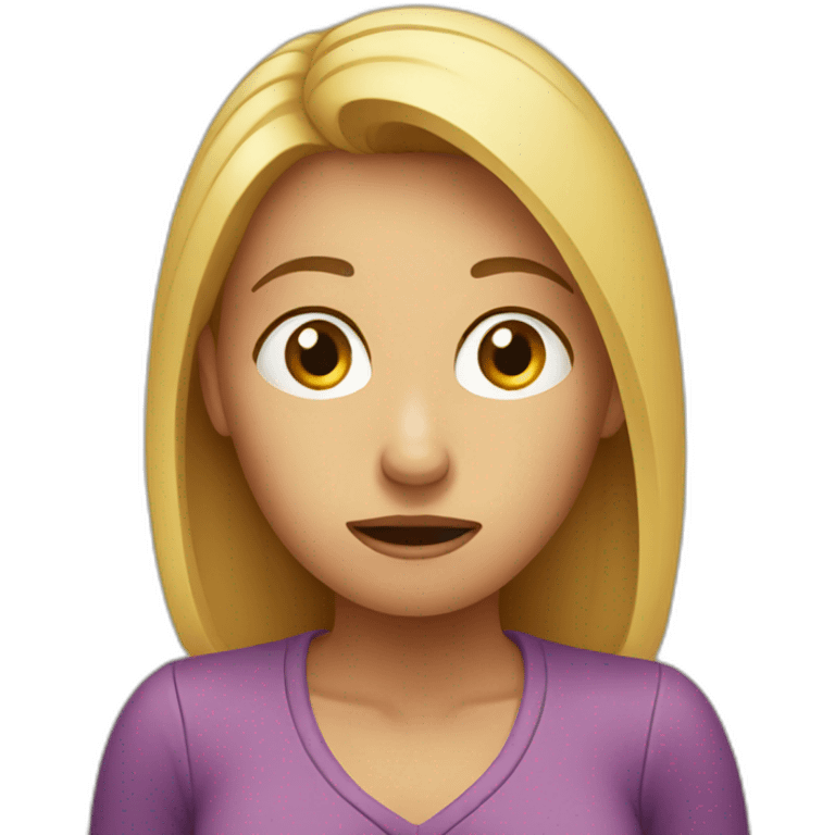 A confused woman emoji