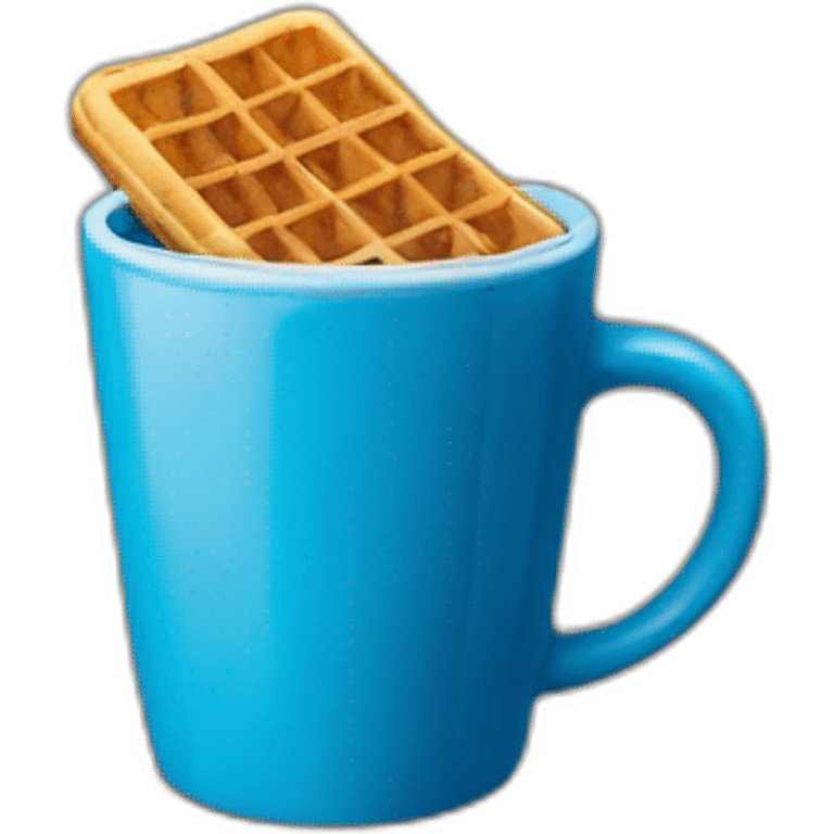 Blue bottle coffee and a waffle emoji