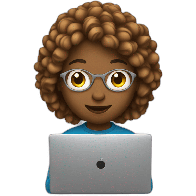 american teen with laptop emoji