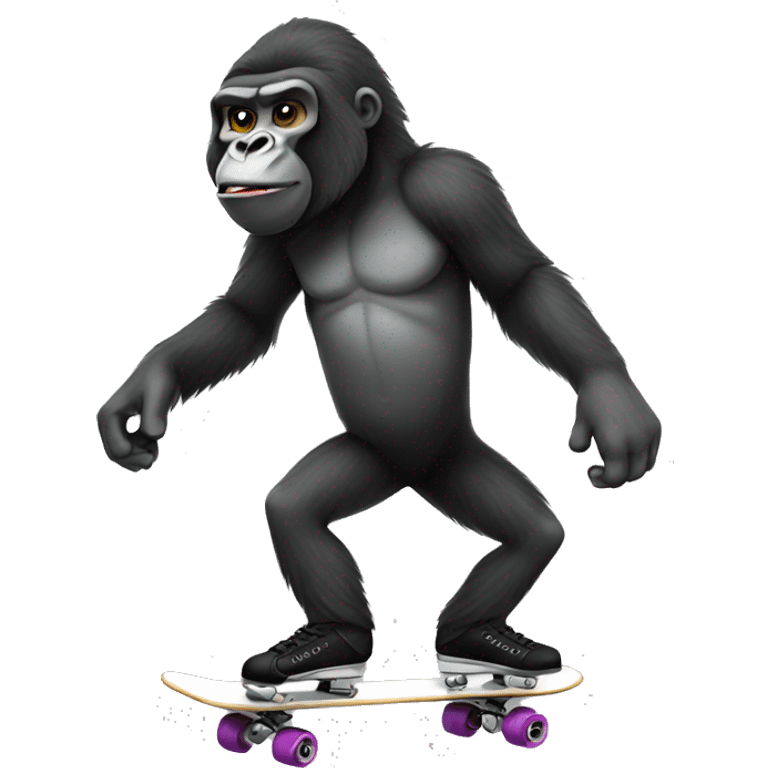 skating-gorilla emoji