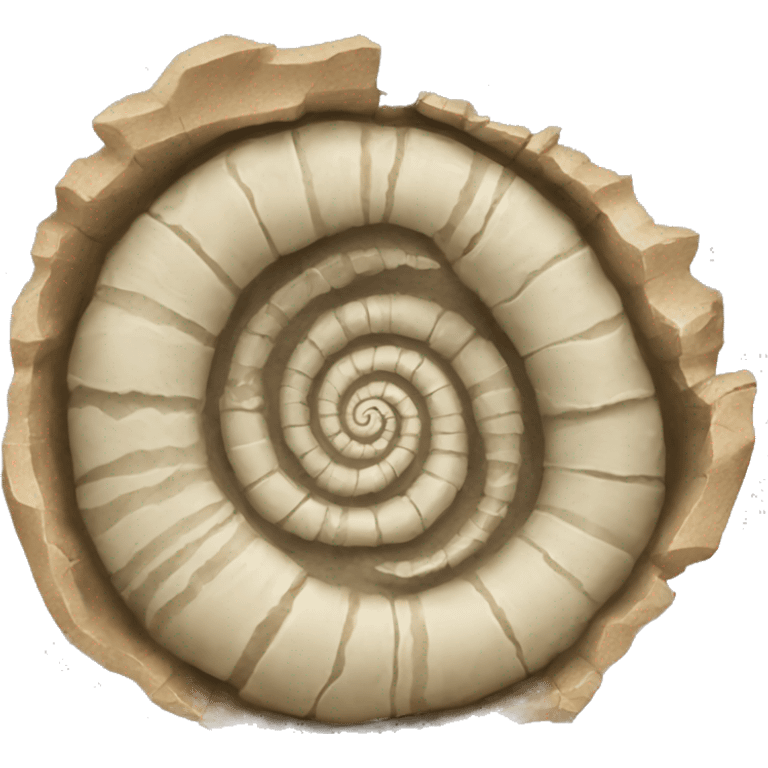 fossilized spiral  emoji