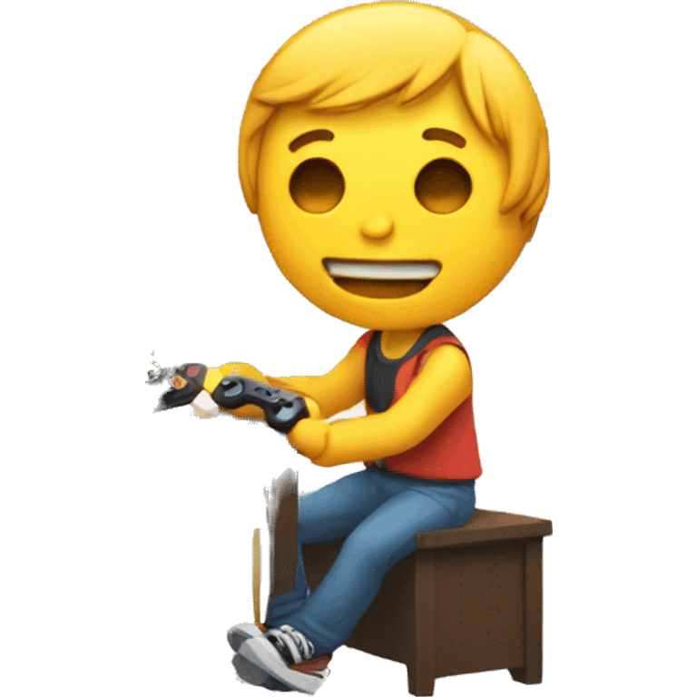 person playing videogame emoji