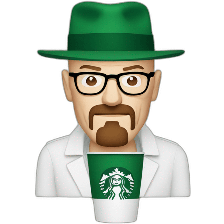 Walter White as a Starbucks logo emoji